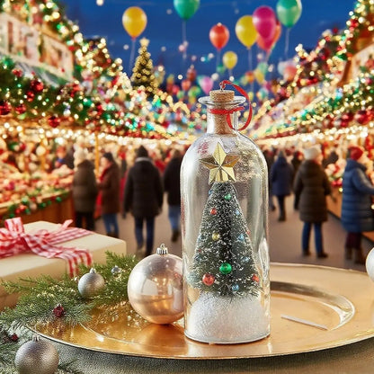 Mini Weihnachtsbaum | Handdekoriert im Glas mit Botschaft Zorenza