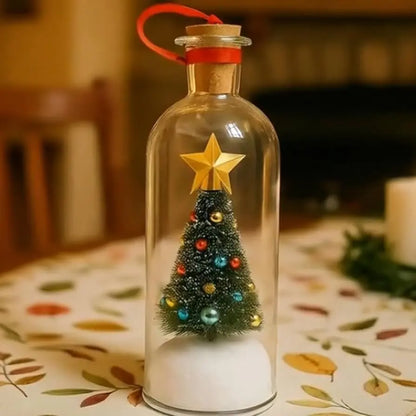 Mini Weihnachtsbaum | Handdekoriert im Glas mit Botschaft Zorenza