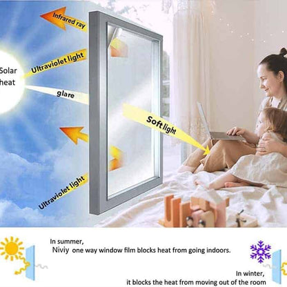 MirrorFoil™ – Selbstklebende Spiegelfolie für vollständige Privatsphäre 60 x 200 cm Zorenza
