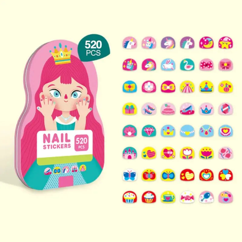 Modische Kinder-Nagelsticker - Kreative Nageldesigns für kleine Prinzessinnen Zorenza