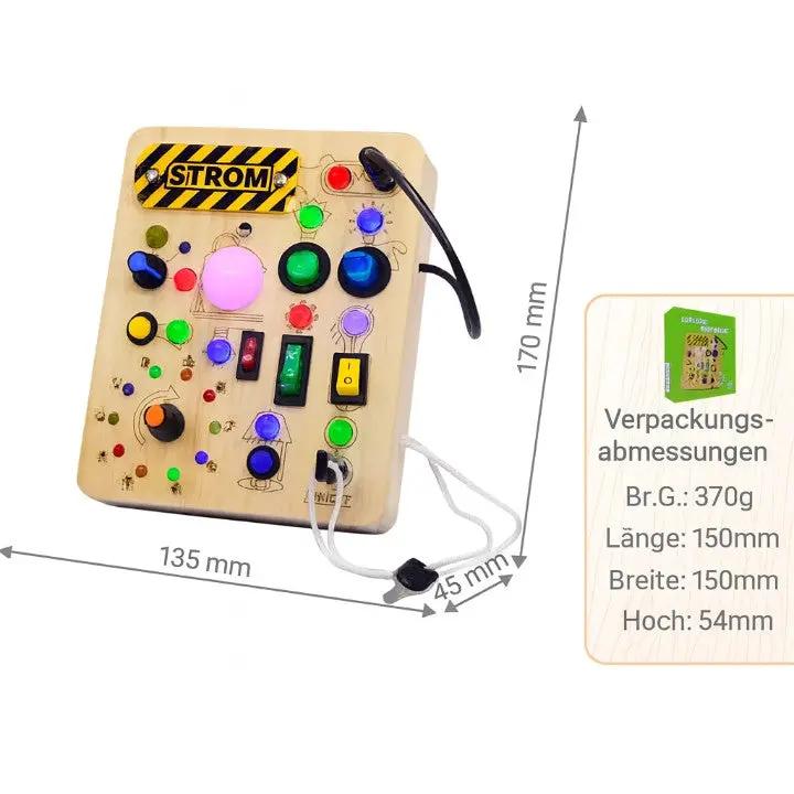 Montessori Holz Aktivitätsbrett – 24 Lernspiele für Kinder Zorenza