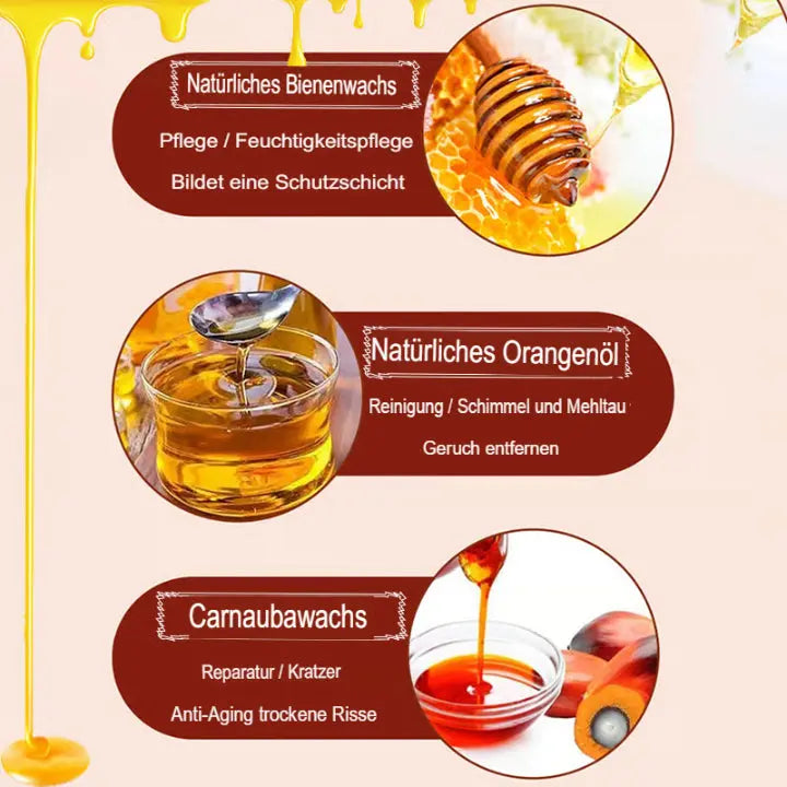 Natürliches Bienenwachs zur Holzpflege (2er-Set) Zorenza