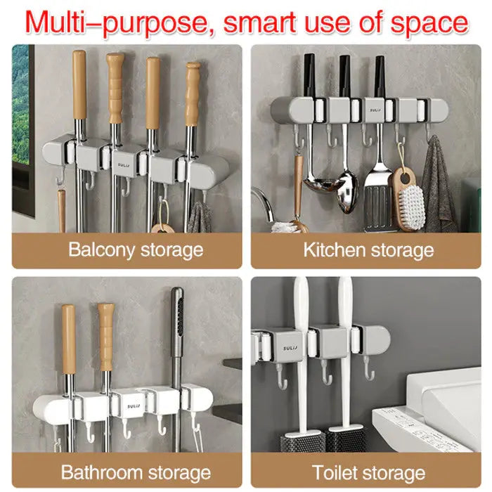 Ordnungsorganisator für Reinigungsgeräte | Platzsparend & sicher befestigt Zorenza