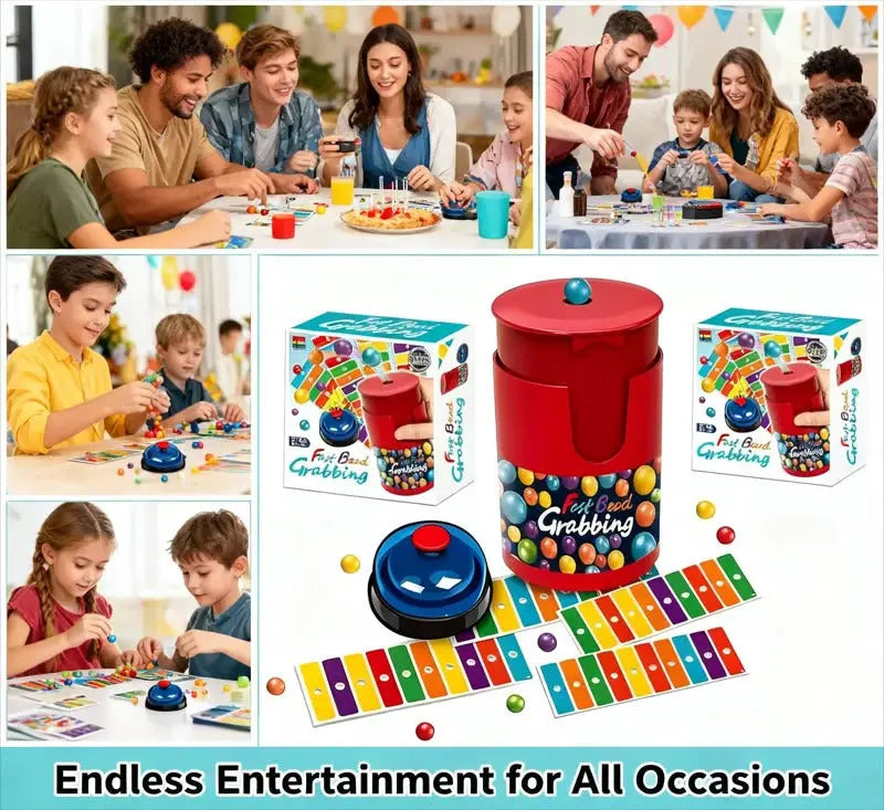 Perlen-Greif-Bingo Spiel | Schnelles Reaktionsspiel für Gruppen Zorenza