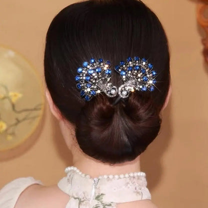 Pfauenflügel Ponytail mit Strass — Perfekt für elegante Abendkleider Mivoza Deutschland