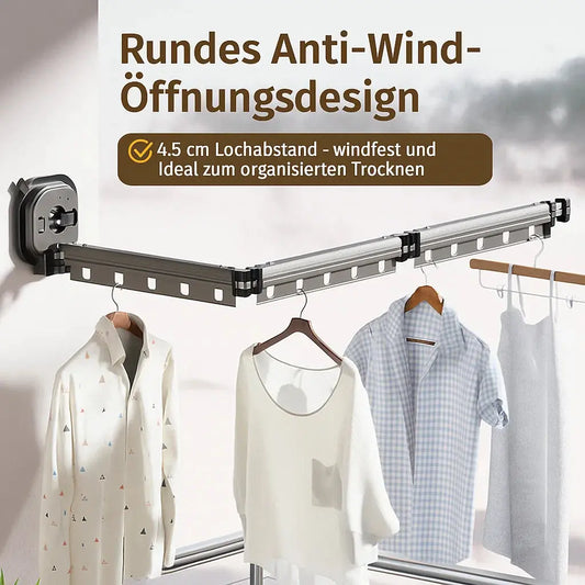 Platzsparender Wand-Wäschetrockner – Klappbar, Stark & Ohne Bohren