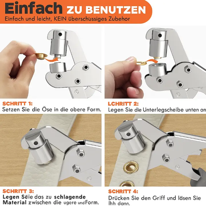 Profi-Ösenset — Einfach Ösen setzen ohne Kraftaufwand Zorenza