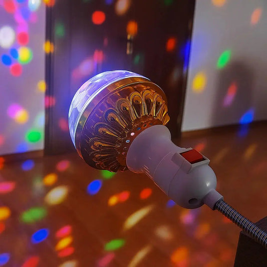 RGB-Strobe-LED-Lampe – Rotierendes Partylicht für Zuhause (E27) Zorenza