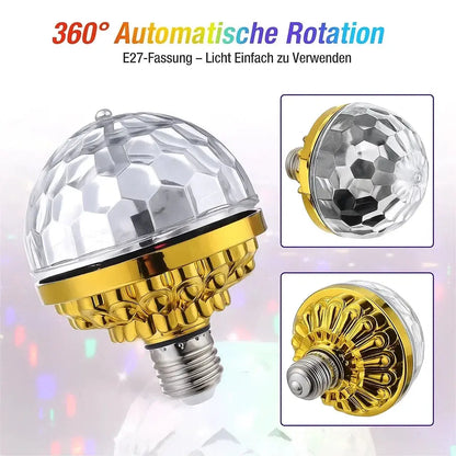 RGB-Strobe-LED-Lampe – Rotierendes Partylicht für Zuhause (E27)