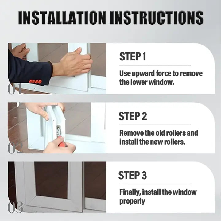 Rollenset für PVC-Schiebetüren | Leise, langlebig & korrosionsbeständig Zorenza