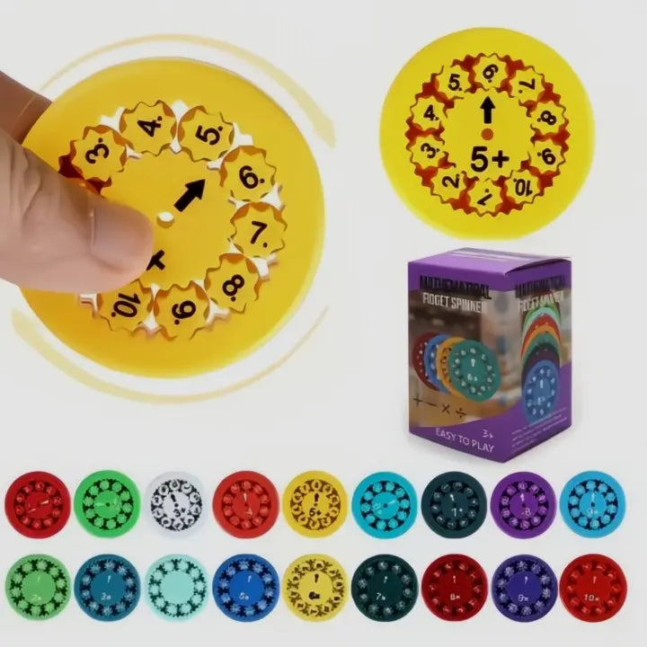 Ruhiges Mathematik-Training für Kinder: 9-teiliges Fidget-Spinner-Set löst Hausaufgaben-Streitigkeiten Zorenza