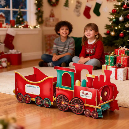 DIY Weihnachtsmann Geschenkzug — Charmante Deko mit Platz für Geschenke Mivoza Deutschland