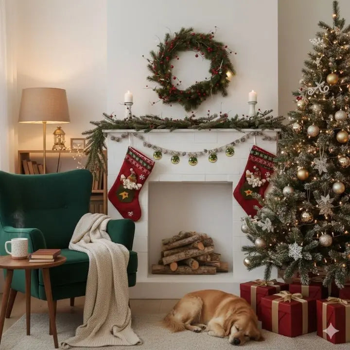 Schneekugel-Ornament mit Nähmotiv und Funkeleffekt Zorenza