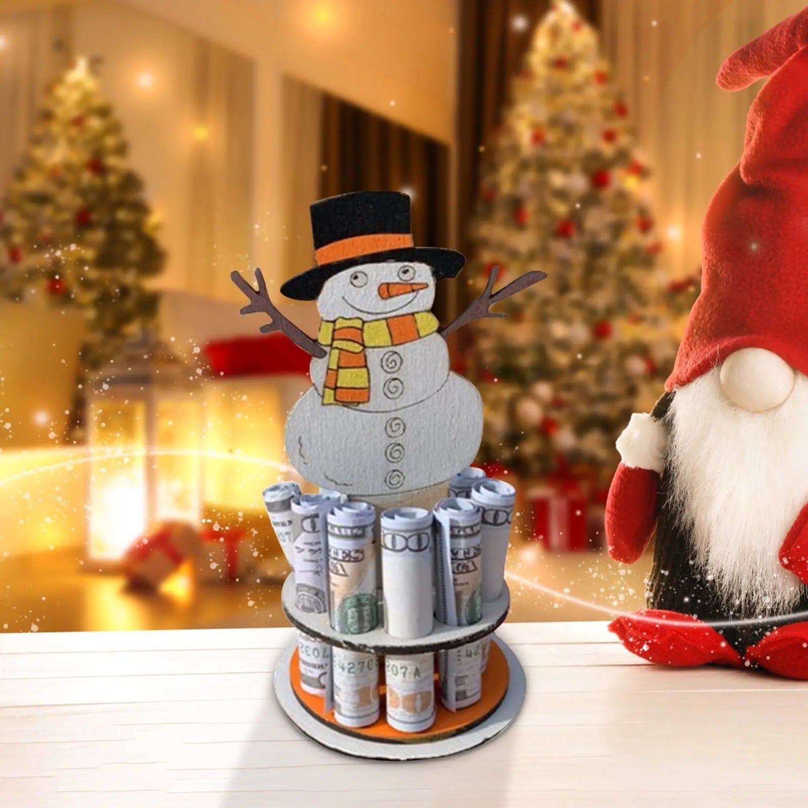 Schneemann Geldhalter Weihnachten — Geldscheine dekorativ am Baum aufhängen Mivoza Deutschland