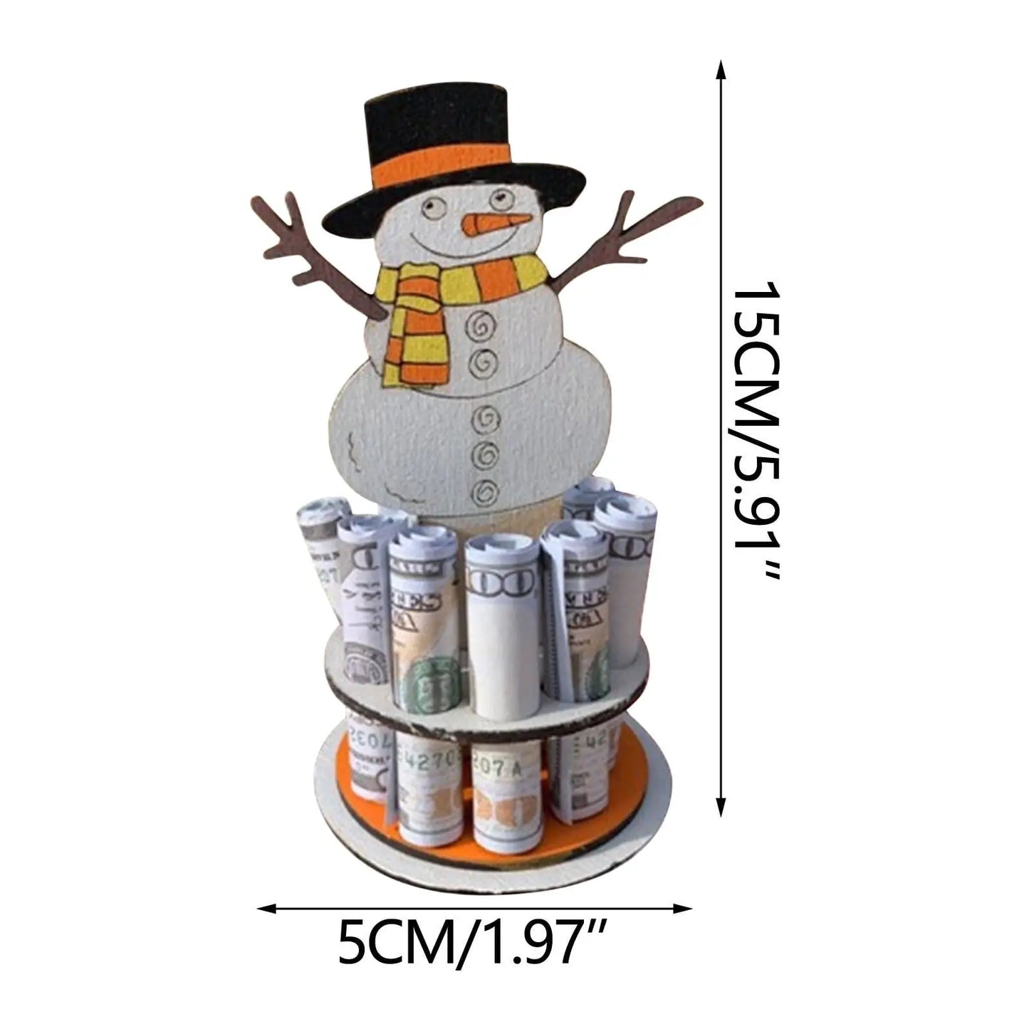 Schneemann Geldhalter Weihnachten — Geldscheine dekorativ am Baum aufhängen Mivoza Deutschland