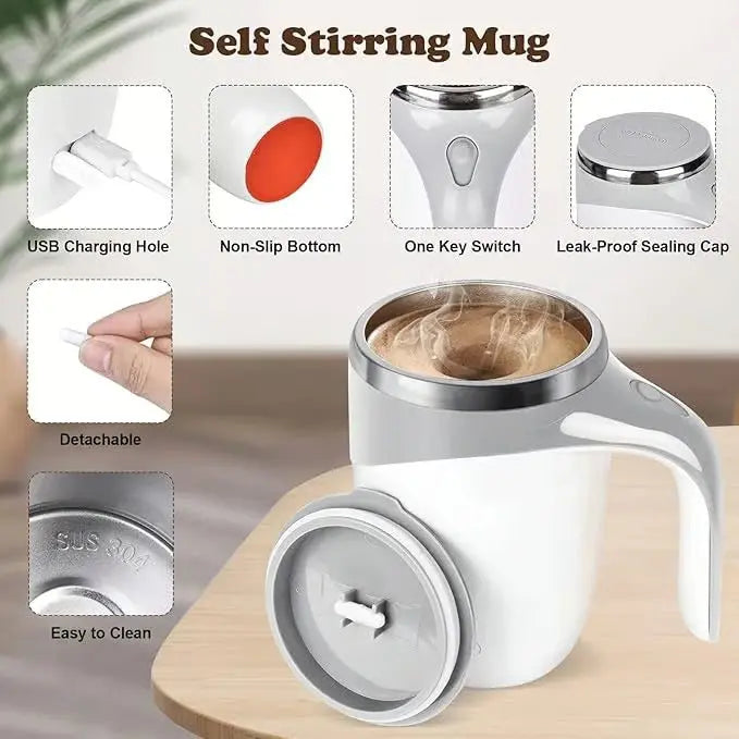 Selbstrührende Tasse – Automatische Mischbecher für heiße oder kalte Getränke Zorenza