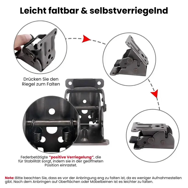 Selbstverriegelnde 90° Klappscharniere Mivoza Deutschland