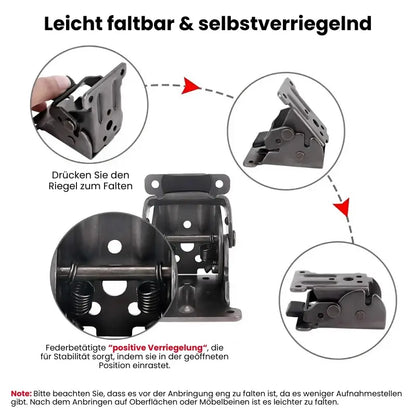 Selbstverriegelnde 90° Klappscharniere Mivoza Deutschland