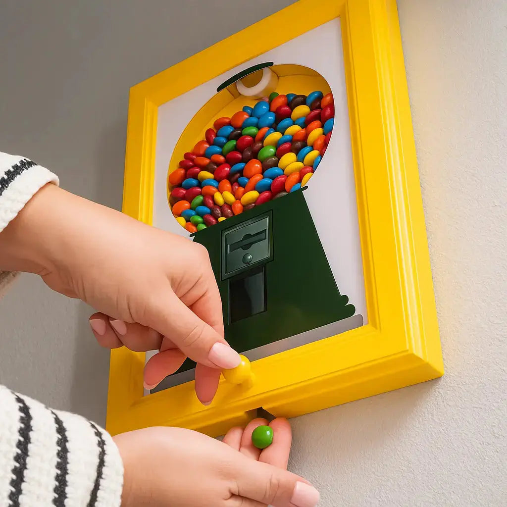 Seltener Vintage-Rahmen Bonbonspender | Wandkunst mit süßer Überraschung Mivoza Deutschland