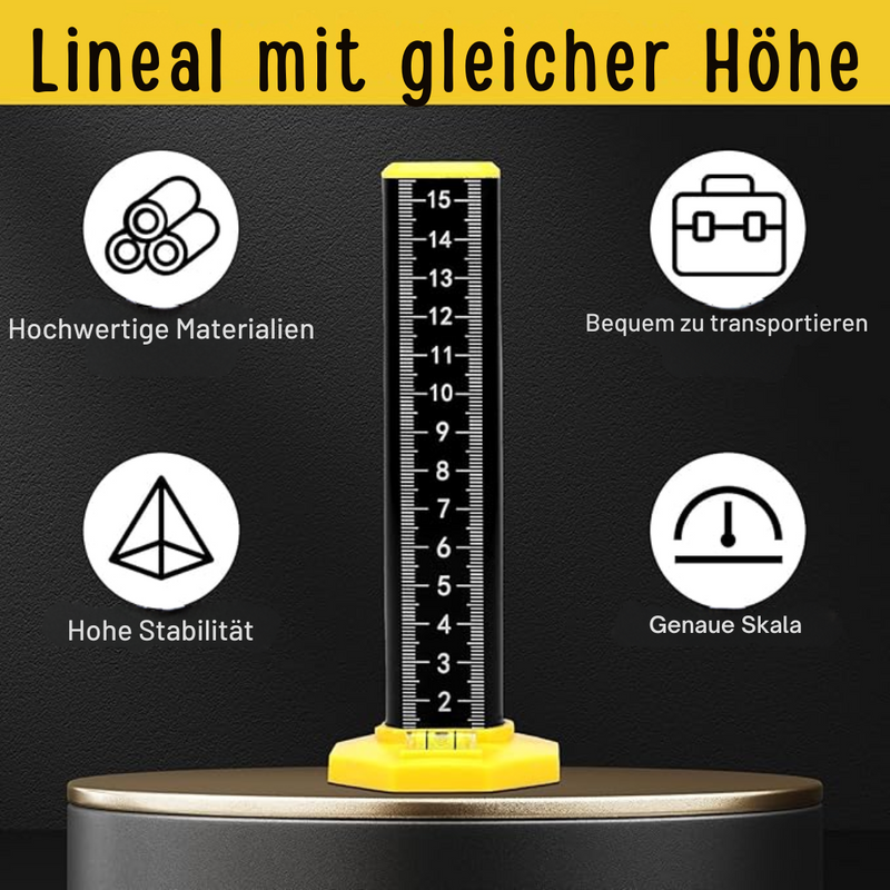 Präzisions-Höhenmessstab — Magnetfuß mit eingebauten Libellen Zorenza