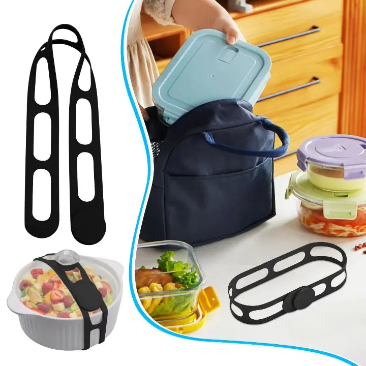 Silikon-Halteband für Schüsseln & Behälter – Zuverlässige Deckelsicherung (2er-Set) Zorenza