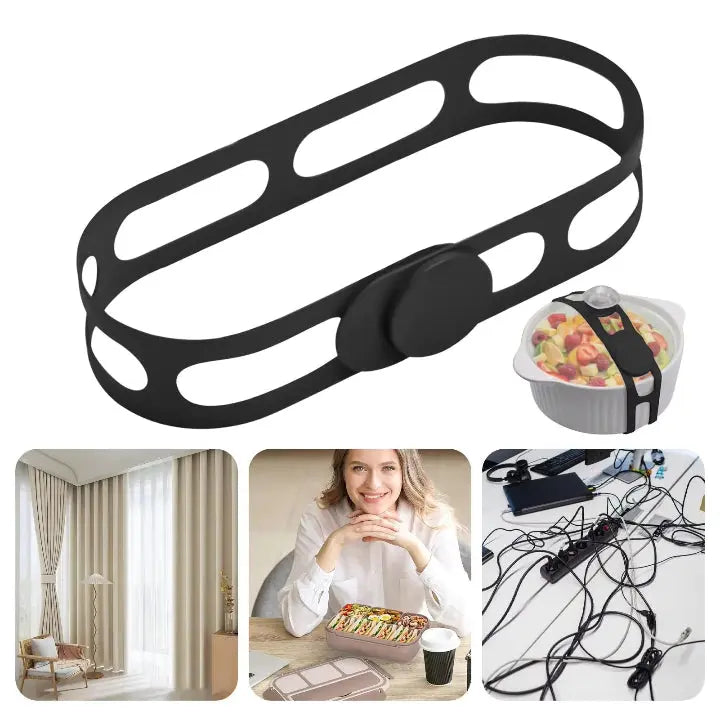 Silikon-Halteband für Schüsseln & Behälter – Zuverlässige Deckelsicherung (2er-Set) Zorenza