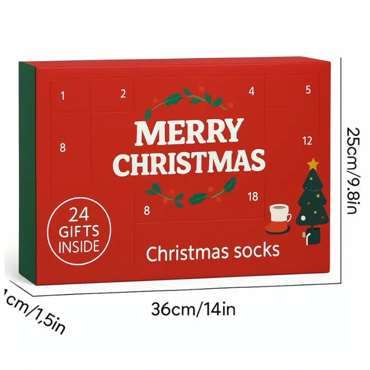 Socken-Adventskalender Premium – 24 Tage Wohlfühl-Komfort Zorenza