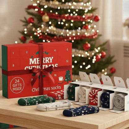 Socken-Adventskalender Premium – 24 Tage Wohlfühl-Komfort Zorenza