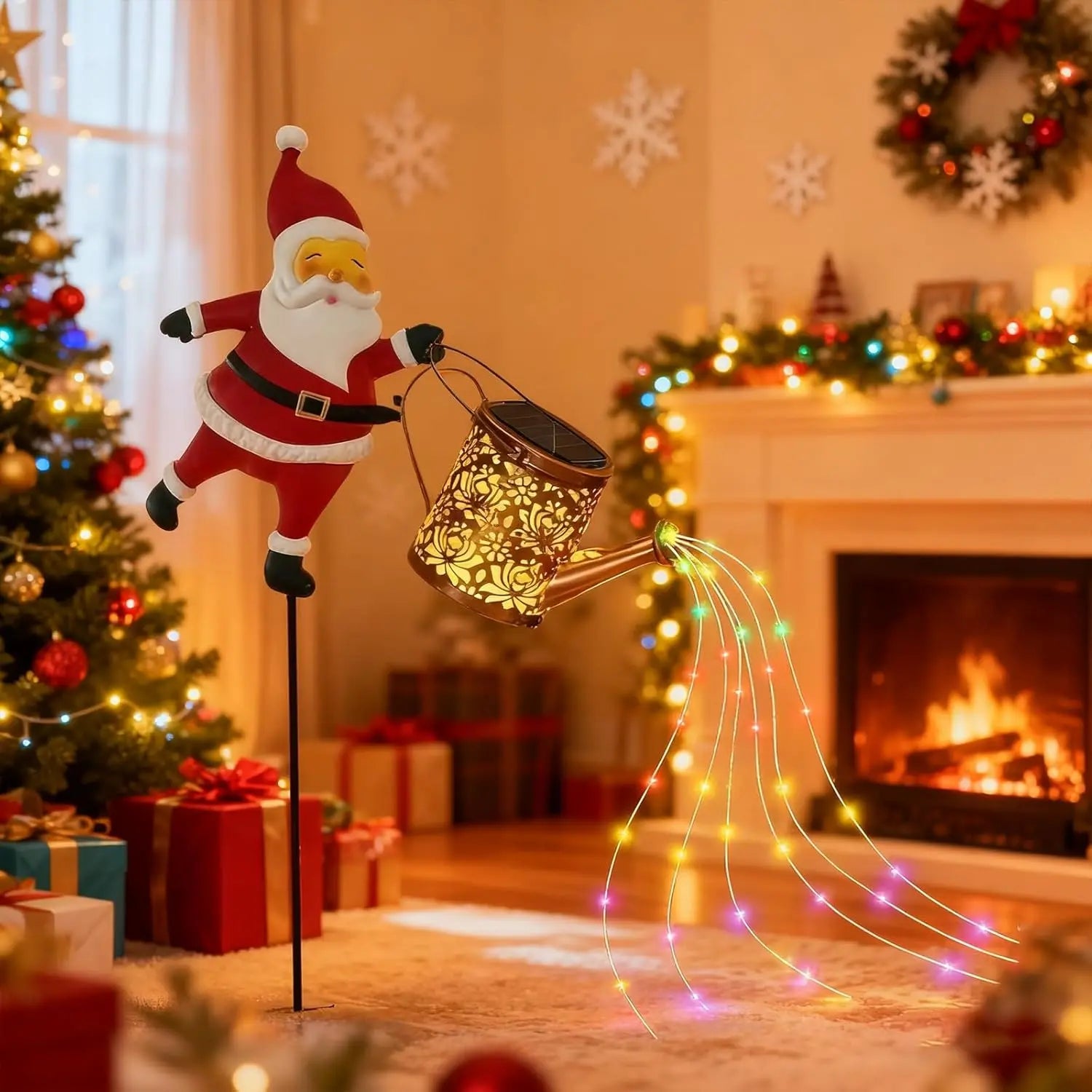 Solar-Gießkannen-Weihnachtsmann (Mehrfarbig) Mivoza Deutschland