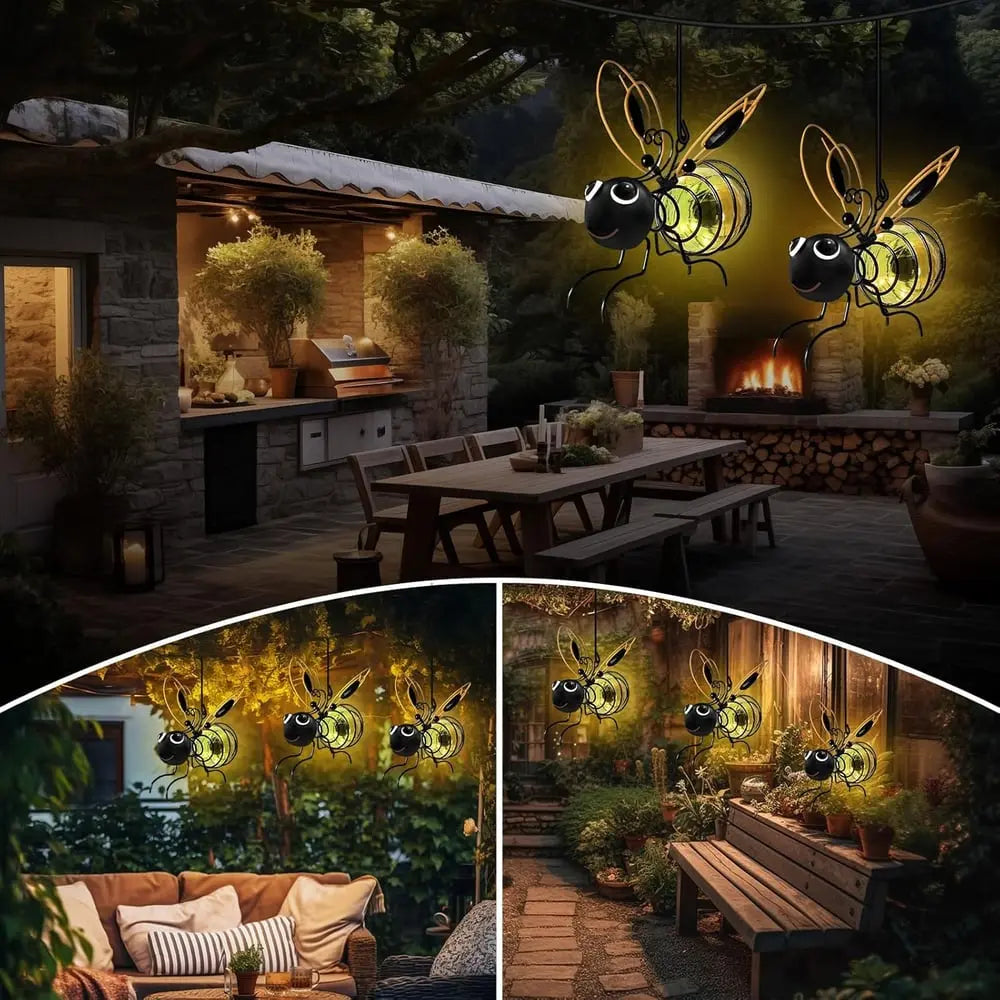 Solarbetriebene Outdoor-Bienenlichter – Perfekt für Terrasse, Zaun oder Balkon Zorenza