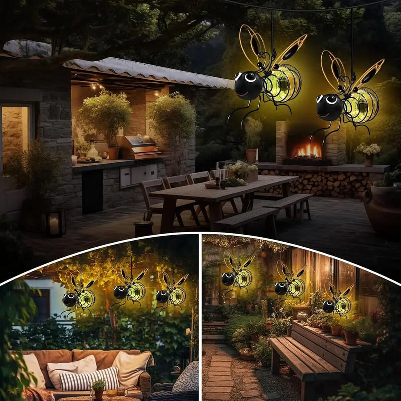 Solarbetriebene Outdoor-Bienenlichter – Perfekt für Terrasse, Zaun oder Balkon Zorenza