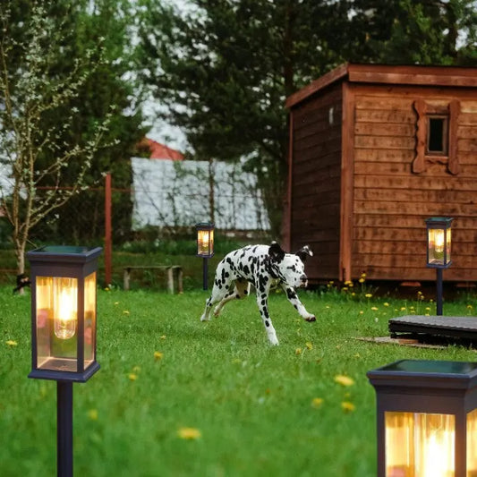 Solarleuchten im Laternenstil – Warmweißes Licht für Gartenwege & Beete (2er-Set) Zorenza