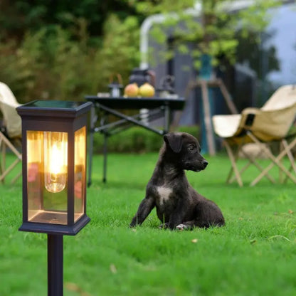 Solarleuchten im Laternenstil – Warmweißes Licht für Gartenwege & Beete (2er-Set) Zorenza