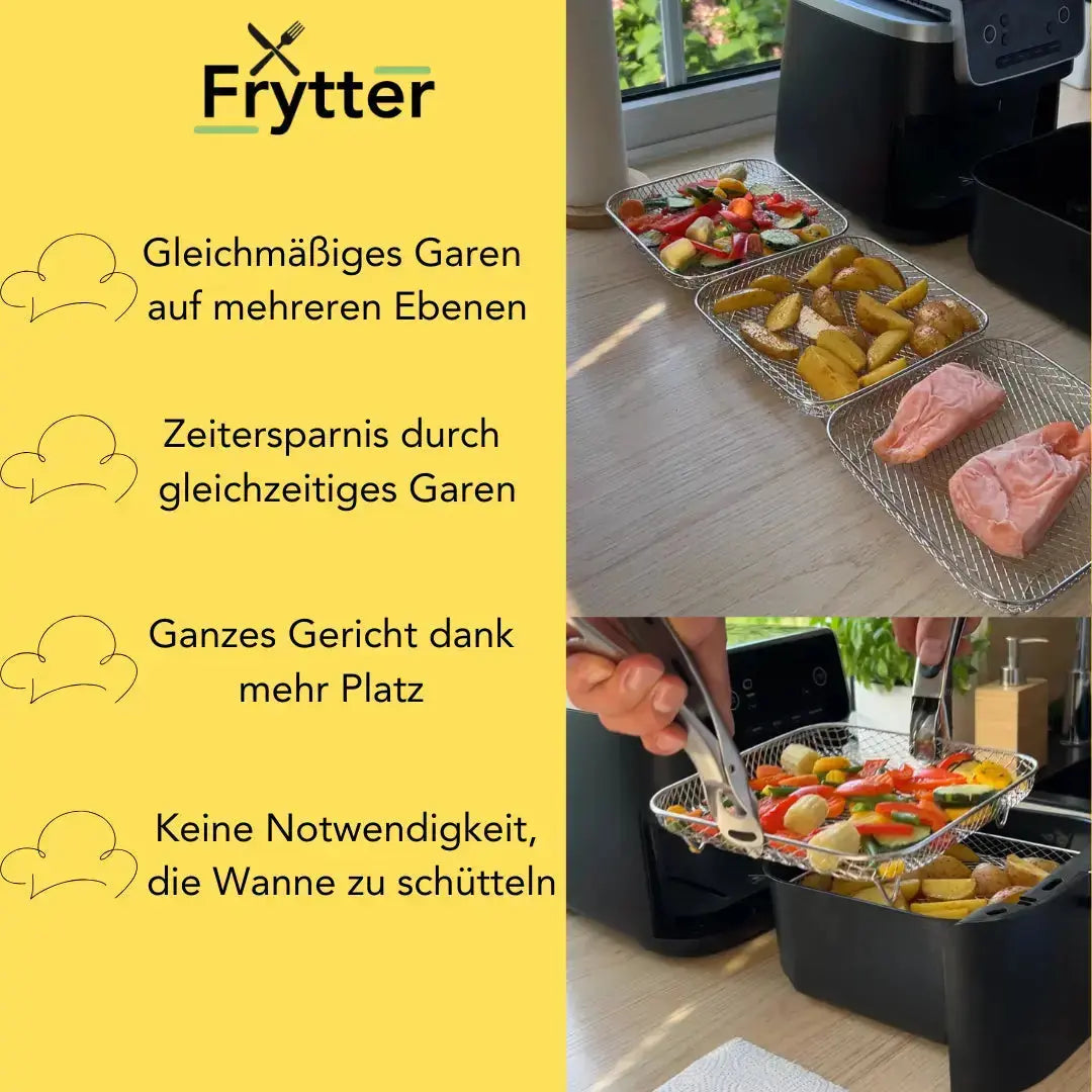Stapelbare Frittierkörbe - Mehr Platz, besseres Garen Zorenza