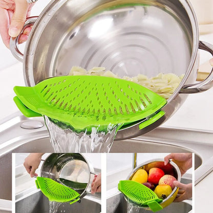 Topfsieb mit Silikonclip — Universell für Küchengefäße geeignet Mivoza Deutschland