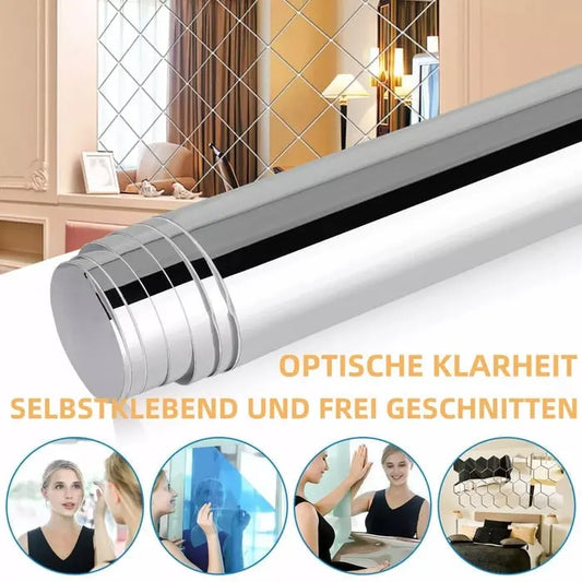 Ultra-flexibler Spiegel-Wandaufkleber – sicher und bruchsicher Zorenza