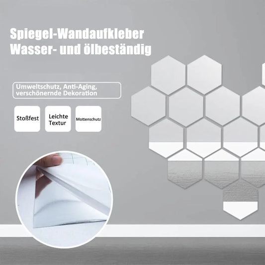Ultra-flexibler Spiegel-Wandaufkleber – sicher und bruchsicher Zorenza