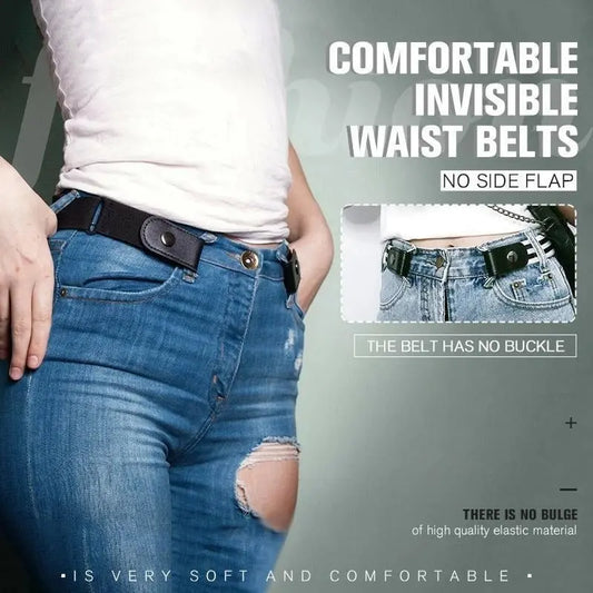 Unsichtbare elastische Taillengürtel ohne Schnalle – Der perfekte Gürtel für Damen-Jeans! Zorenza