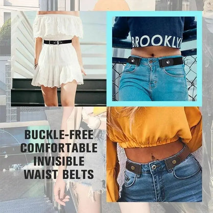 Unsichtbare elastische Taillengürtel ohne Schnalle – Der perfekte Gürtel für Damen-Jeans! Zorenza