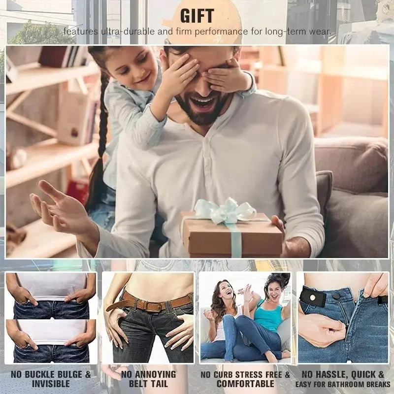 Unsichtbare elastische Taillengürtel ohne Schnalle – Der perfekte Gürtel für Damen-Jeans! Zorenza