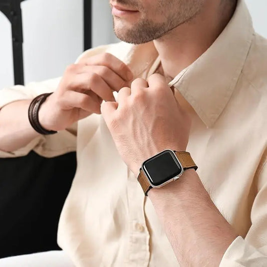 Verstellbares Lederarmband für Apple Watch Zorenza