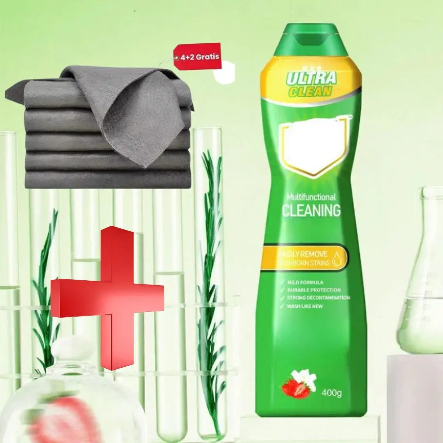 Vielseitige Reinigungslösung – Streifenfrei mit 6 gratis Mikrofaser-Tüchern! Zorenza