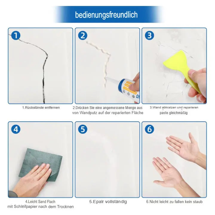 Wand-Reparaturset – Für die saubere Ausbesserung von Rissen & kleinen Löchern (2er-Set) Zorenza