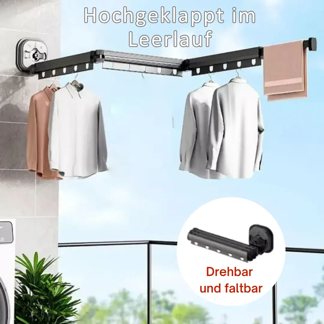 Wandmontierter klappbarer Wäscheständer mit Saugnäpfen Zorenza