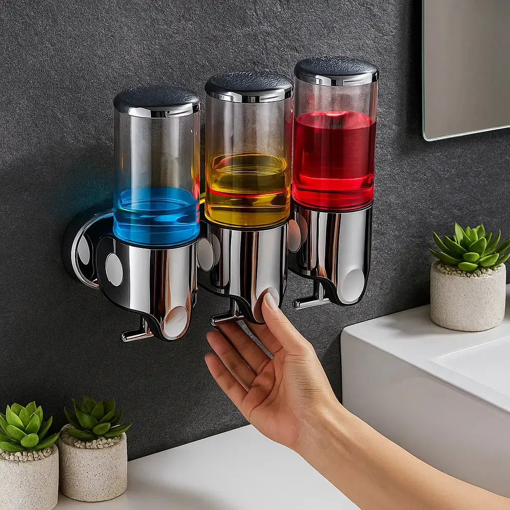 Wandseifenspender mit 3 Kammern | Für ein aufgeräumtes & sauberes Bad Mivoza Deutschland