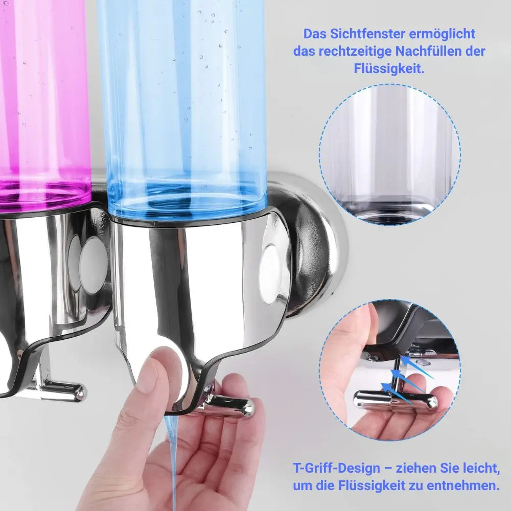 Wandseifenspender mit 3 Kammern | Für ein aufgeräumtes & sauberes Bad Mivoza Deutschland