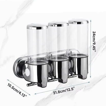 Wandseifenspender mit 3 Kammern | Für ein aufgeräumtes & sauberes Bad Mivoza Deutschland