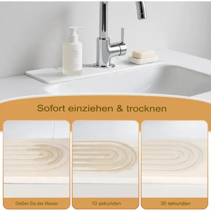 Wasserabsorbierende Steinmatte für Küche & Bad – Elegant, sauber und langlebig (2-teiliges Set) Zorenza