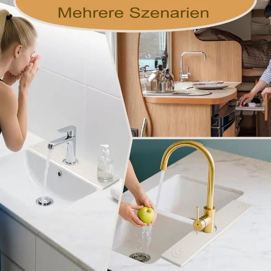 Wasserabsorbierende Steinmatte für Küche & Bad – Elegant, sauber und langlebig (2-teiliges Set) Zorenza