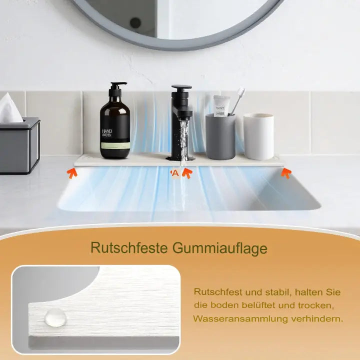 Wasserabsorbierende Steinmatte für Küche & Bad – Elegant, sauber und langlebig (2-teiliges Set) Zorenza